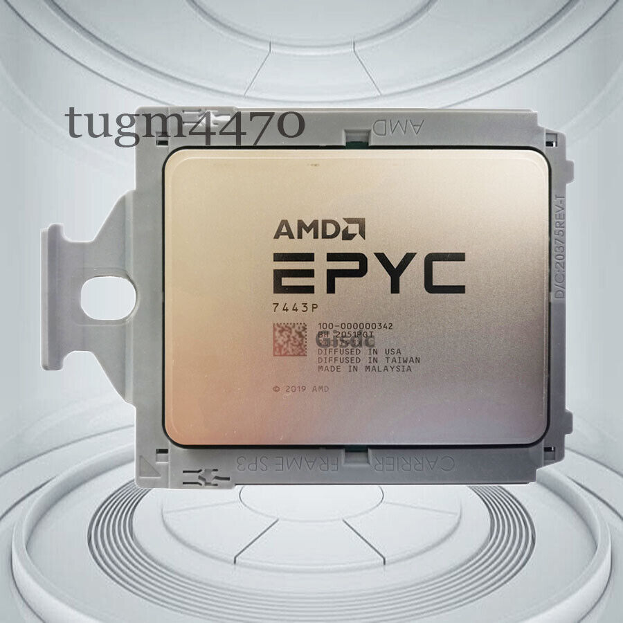 AMD epyc Milan 7443p CPU processor 2.85ghz 24 cores 48 threads sp3 200w