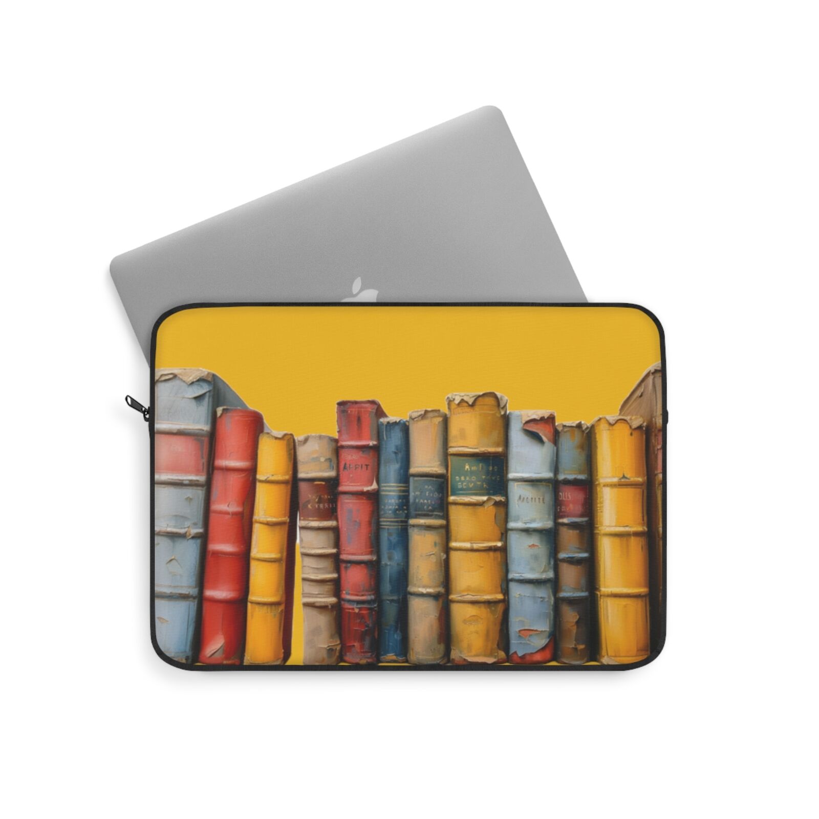 Vintage Books Laptop Sleeve in Yellow