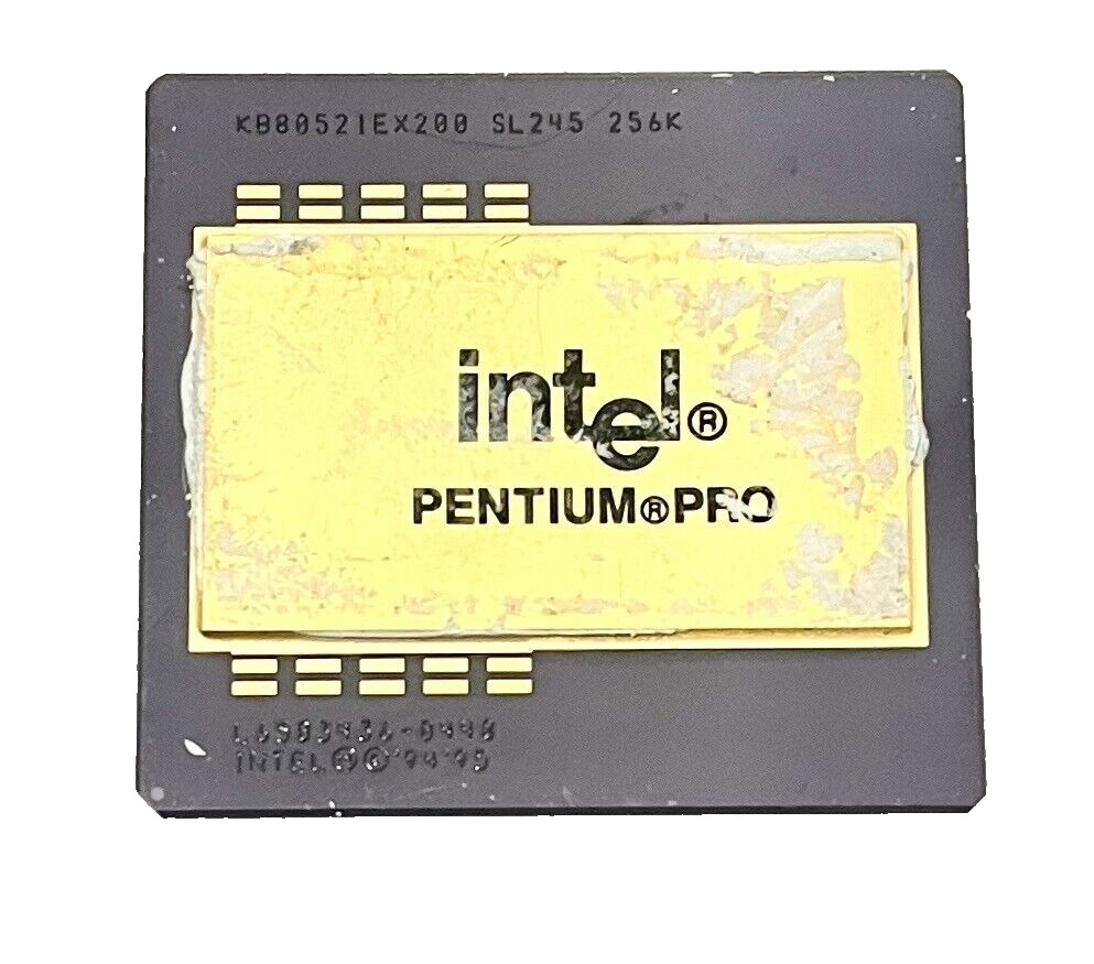 Vintage Intel Pentium Pro KB80521EX200 SL245 256K Processor Collection or Gold
