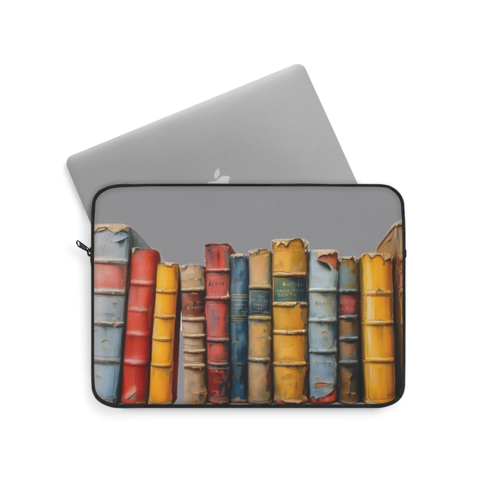 Vintage Books Laptop Sleeve in Gray