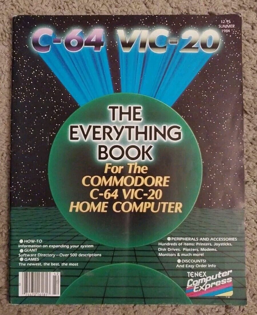 Vintage COMMODOR 64 C-64 VIC-20 Home Computer 1984 Everything Book Atari Video 