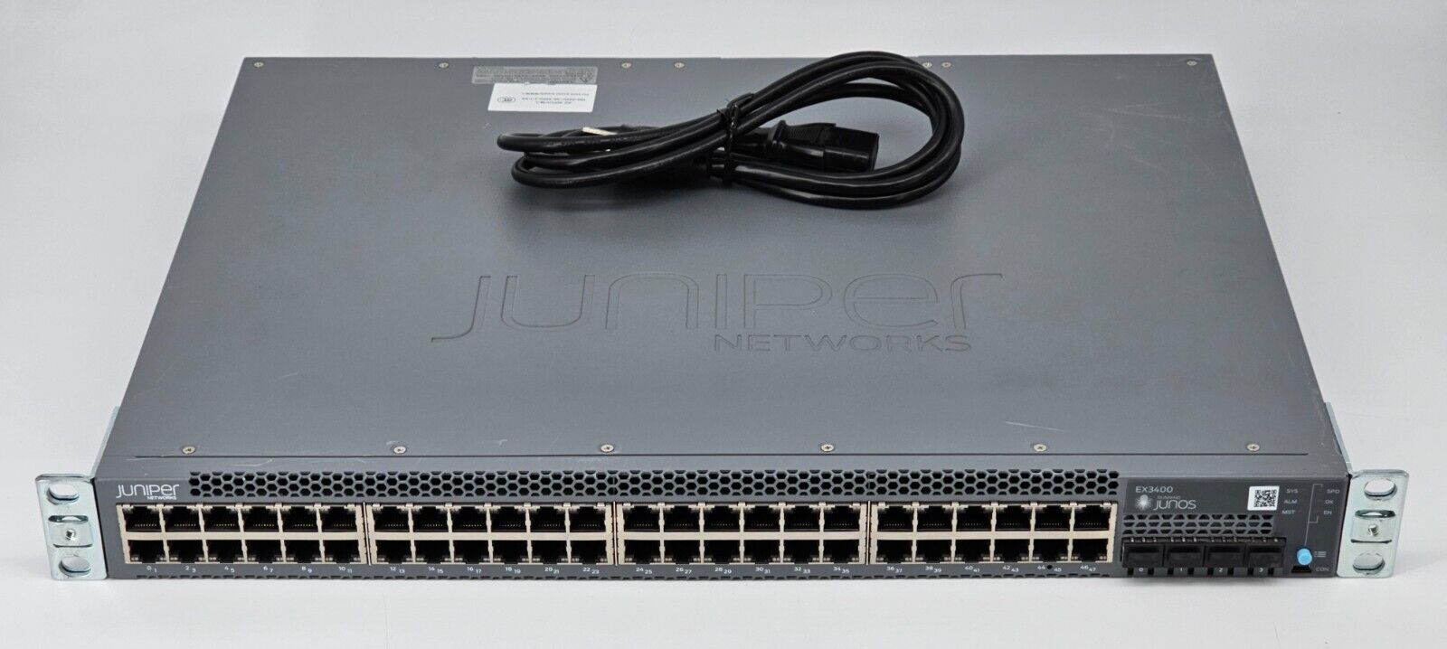 Juniper EX3400-48T 48-Port PoE+ Gigabit Managed Network Switch w/ Rack Mounts