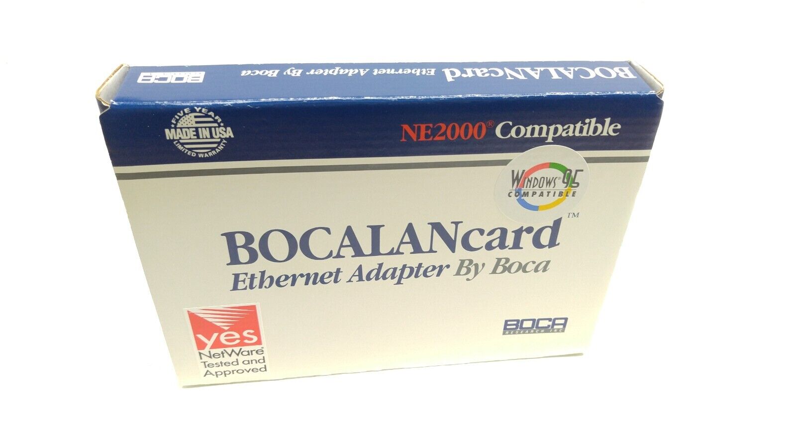 VINTAGE BOCALANcard Ethernet Adapter by boca BE2000/T