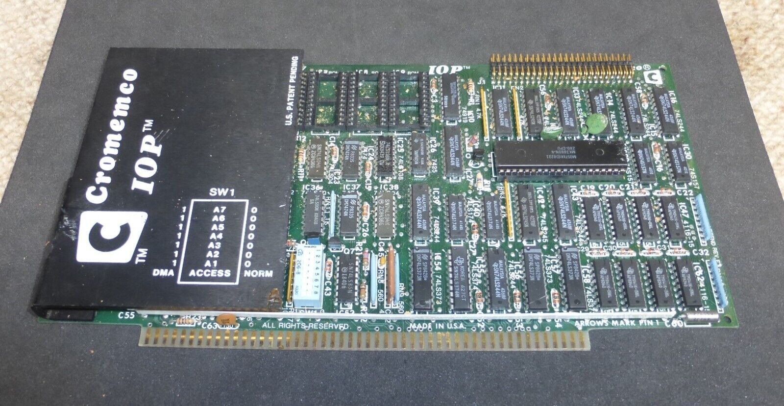 Rare Cromemco IOP Input Output Processor Card 1984 S-100 S100 Board Imsai Altair