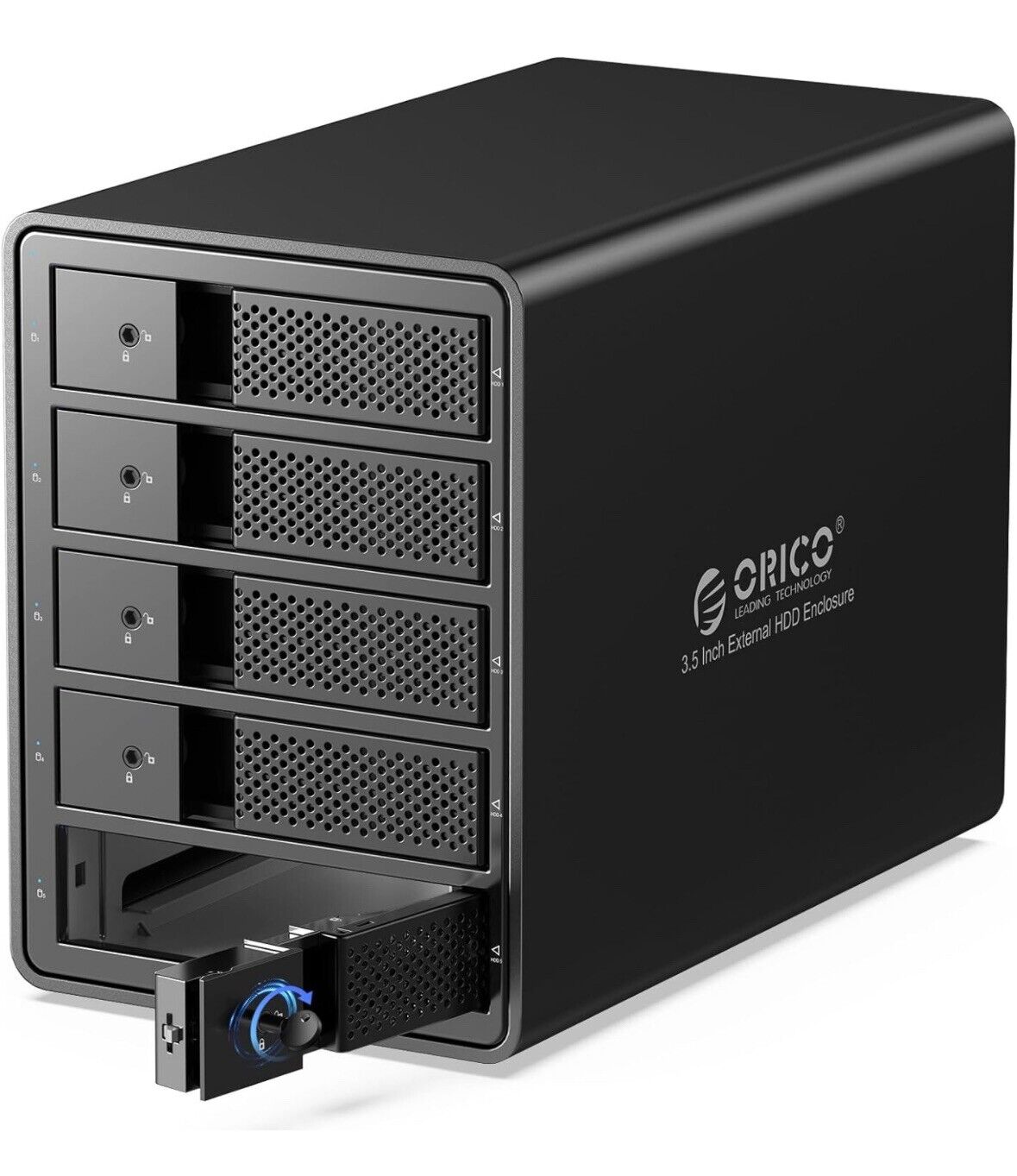 ORICO 5 Bay RAID USB 3.0 External Hard Drive Enclosure Model-9558U3 (Open Box)