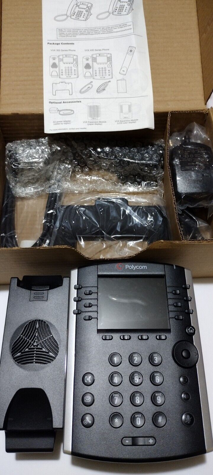 Polycom VVX 411 Business IP Phone Gigabit PoE VOIP  NEW With Accessories 