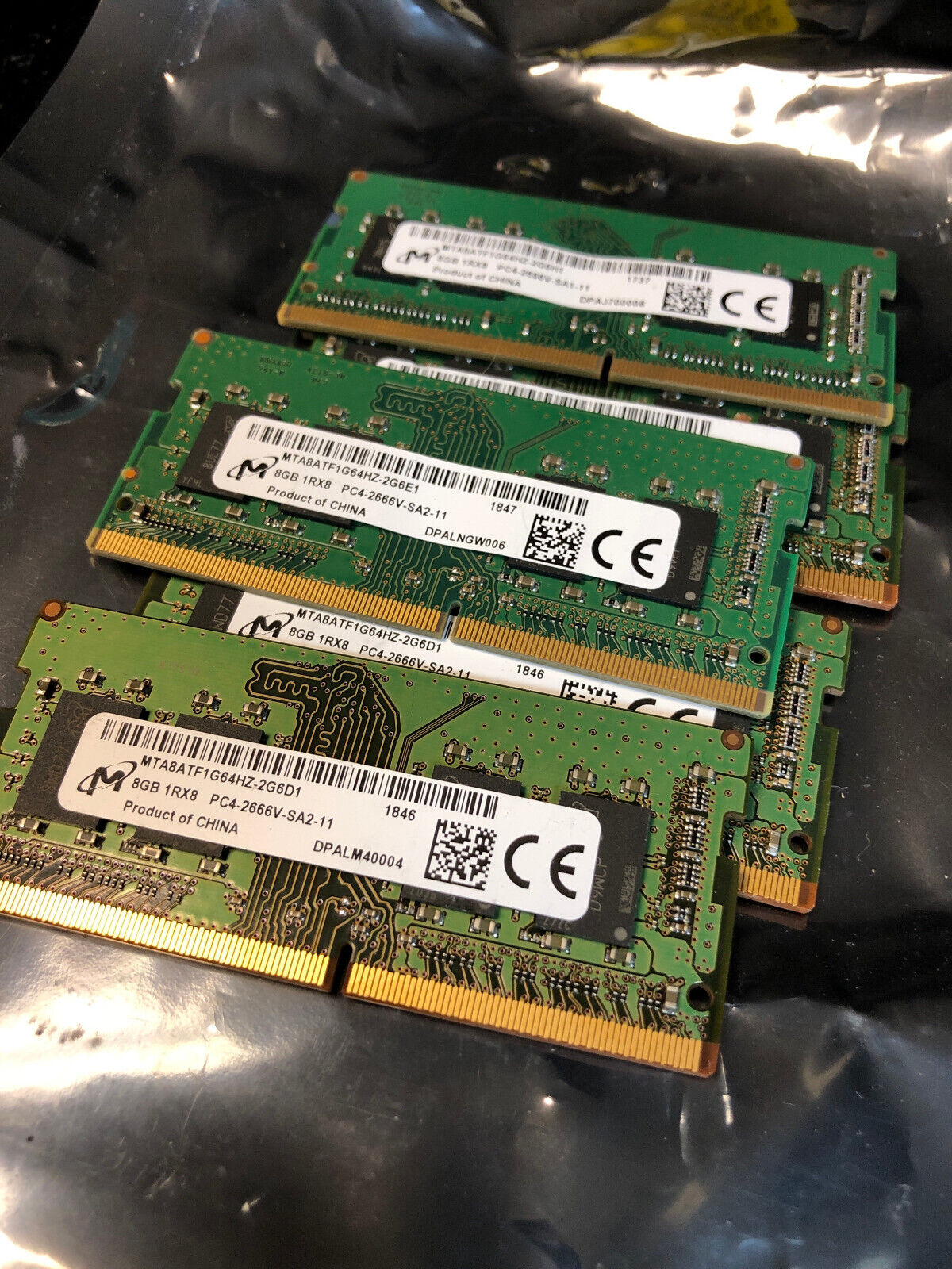 Lot Of 5 MICRON 8GB DDR4 1RX8 PC4-2666V-SA2-11 LAPTOP MEMORY RAM