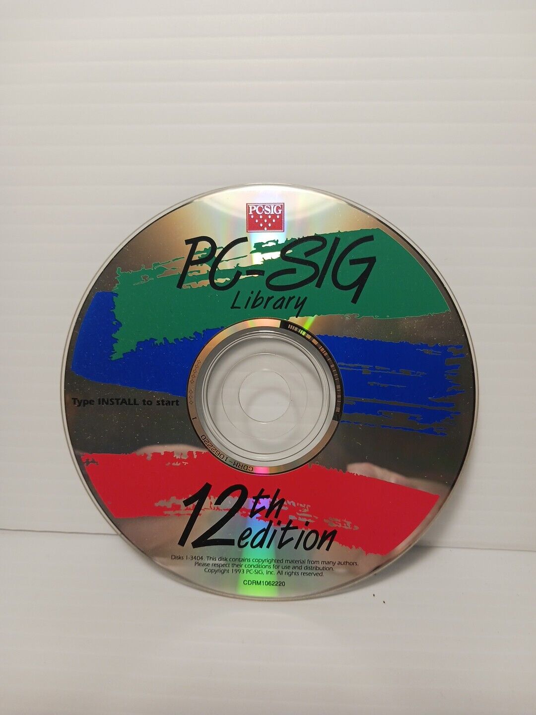 PC-SIG LIBRARY 12th Edition Vintage 1993 Computer Software Disc Only 