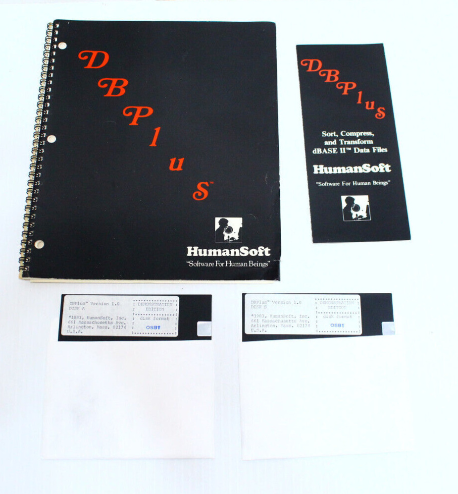Vintage Osborne 1 Computer DBPlus Software by HumanSoft TESTED