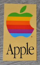 Vintage Apple Mac Computer Logo Sticker Decal Rainbow Bite 2