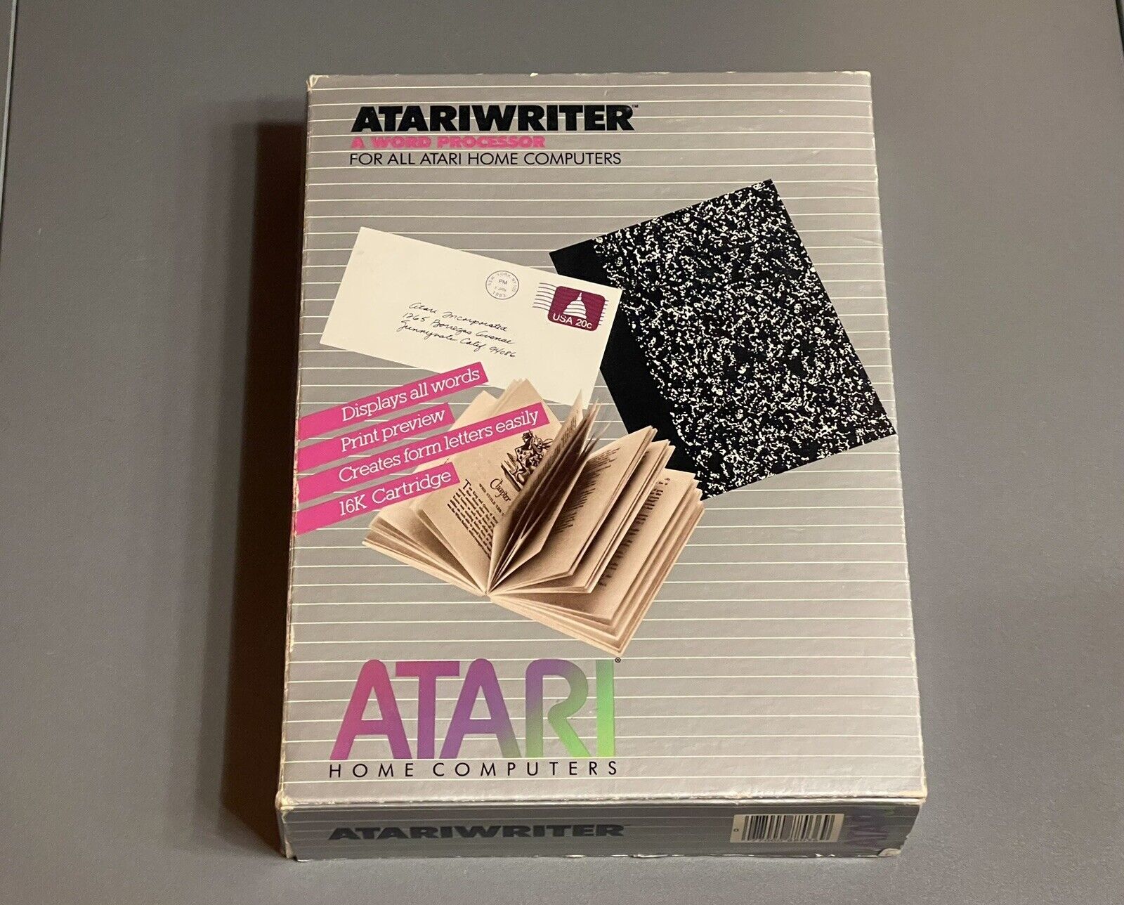 Atari Atariwriter Word Processor Computer Software Cartridge 400/800/XL/XE