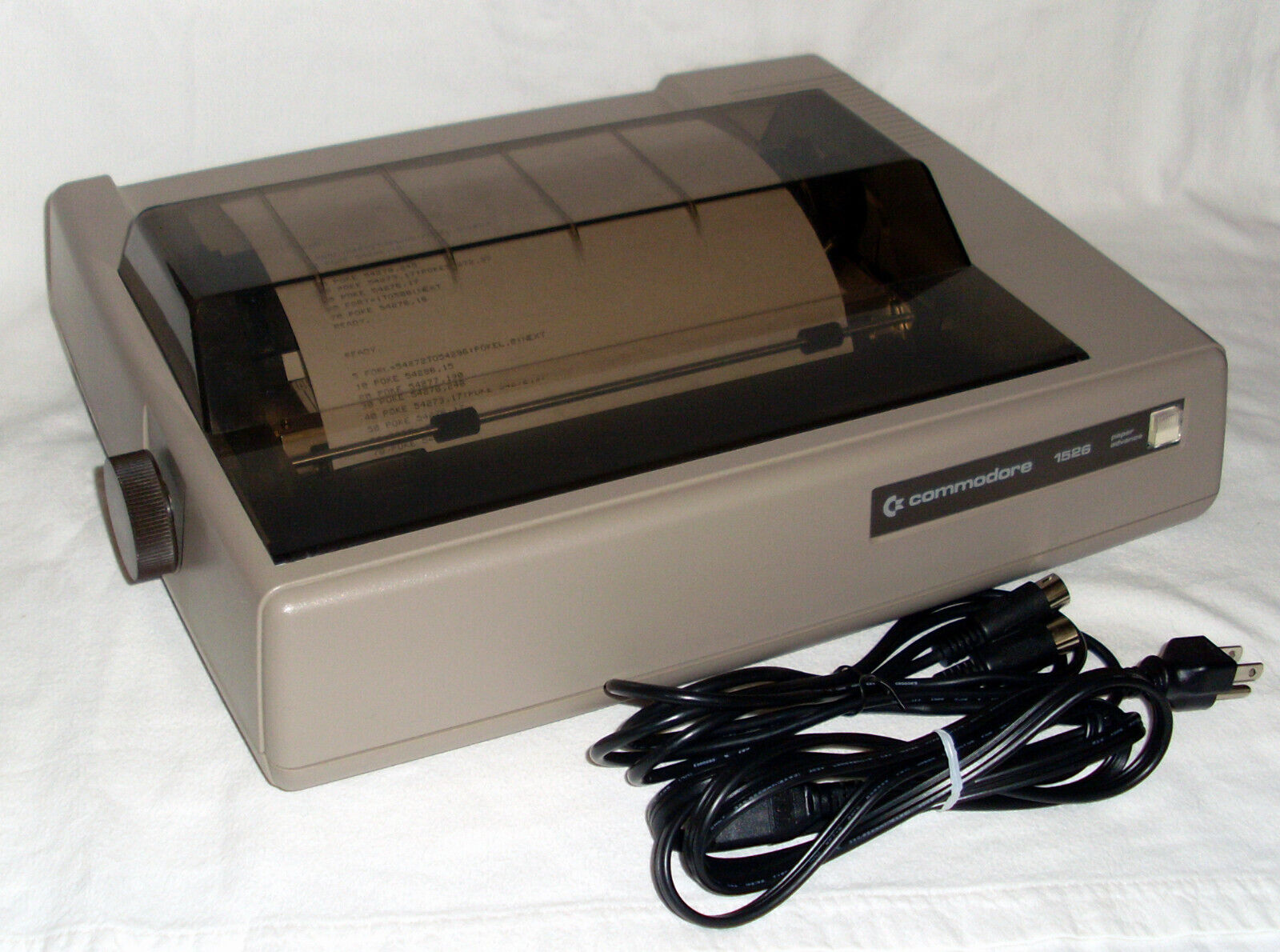 Vintage Commodore 1526 Printer With Cables - Nice Condition & Works