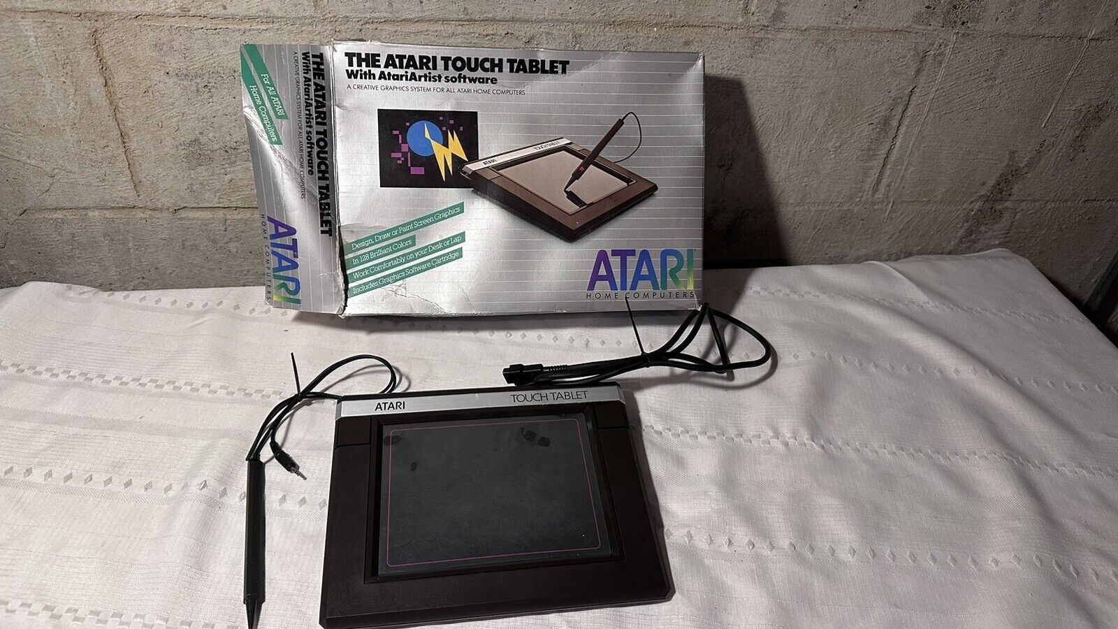 Working Atari Touch Tablet In Box READ SEE PICS Vintage Computer