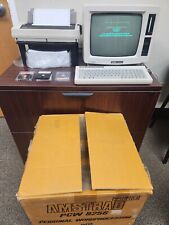 Working Vintage Amstrad PCW8256 Word Processor Monitor Keyboard Printer & More picture