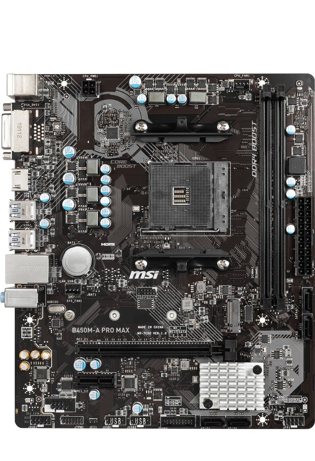 [REFUR] MSI B450M-A PRO MAX AM4 AMD B450 SATAIII USB3.2 Micro-ATX Motherboard