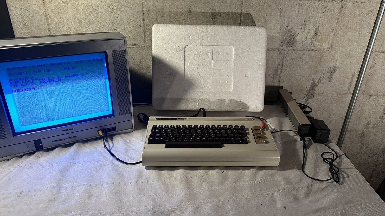 Commodore Vic 20 Fully Working Retro Vintage Computer With Styrofoam