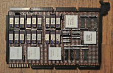 Rare Retro Vintage IBM Mainframe Board Module w/18 Gold Double Stacked IC Chips picture