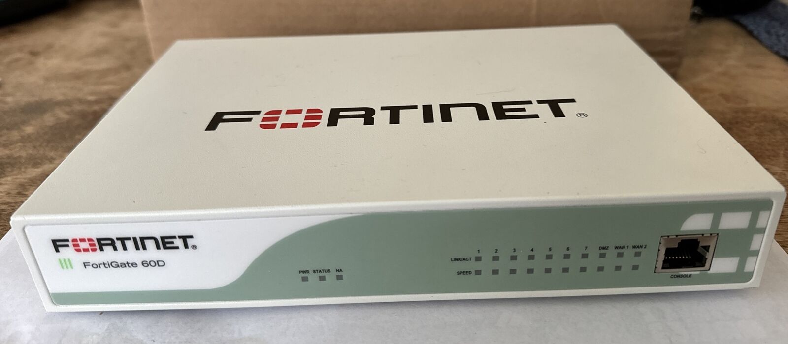 Fortinet FortiGate 60D Firewall Network Security Appliance FG-60D w/ A/C ADAPTER