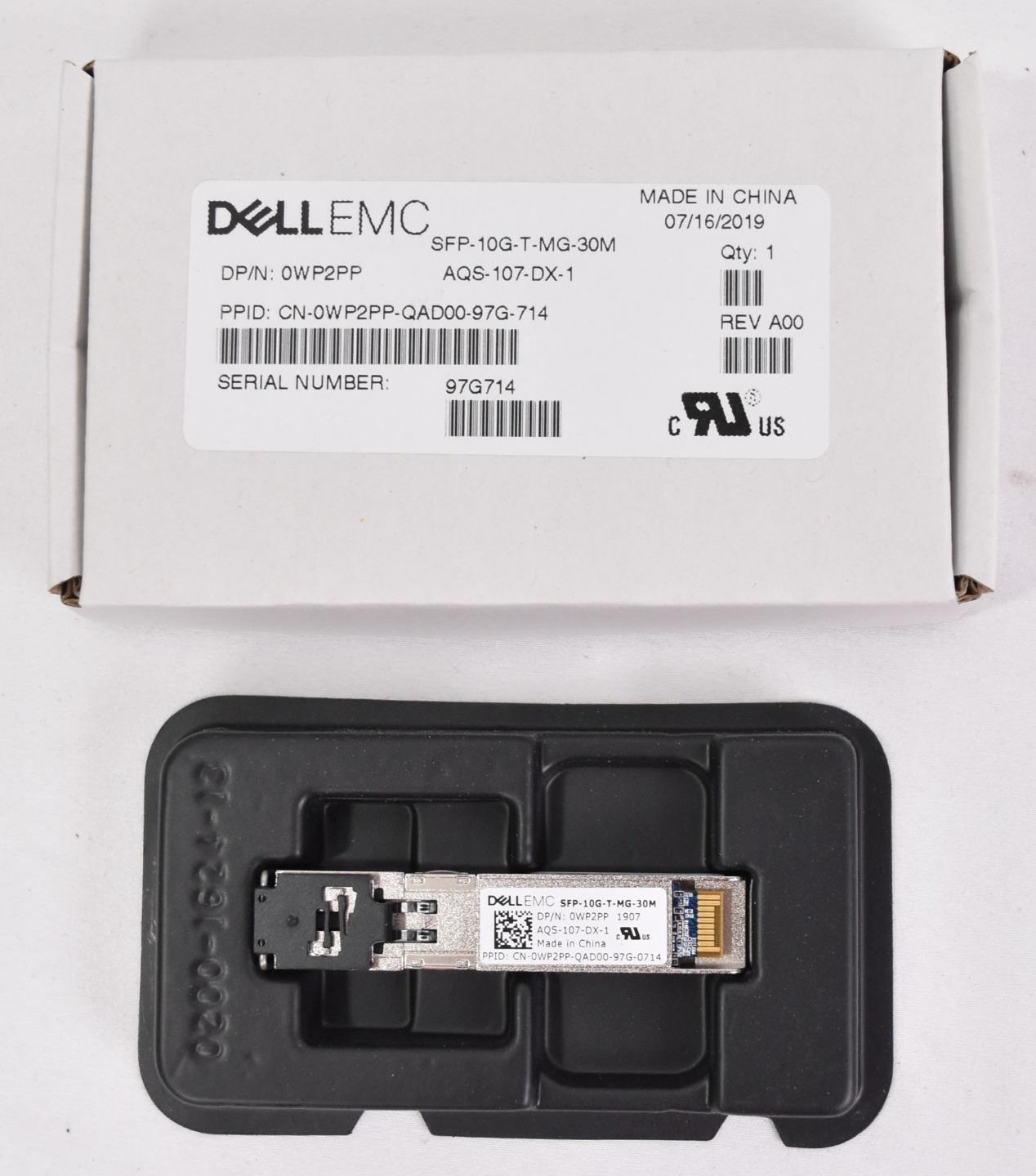 Dell EMC SFP-10G-T-MG-30M Reach On CAT6A/7 Transceiver WP2PP