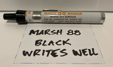 Vtg Marsh 88 Valve Marker Black Permanent Ink Large Ink Resevoir Waterproof Ink picture