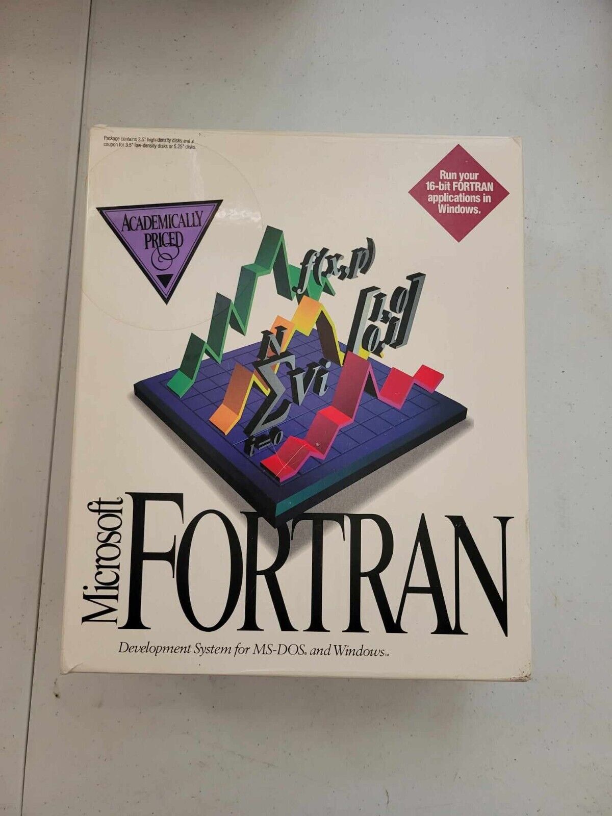 Vintage Microsoft Fortran v5.1 for DOS & Windows. Box and Manuals only