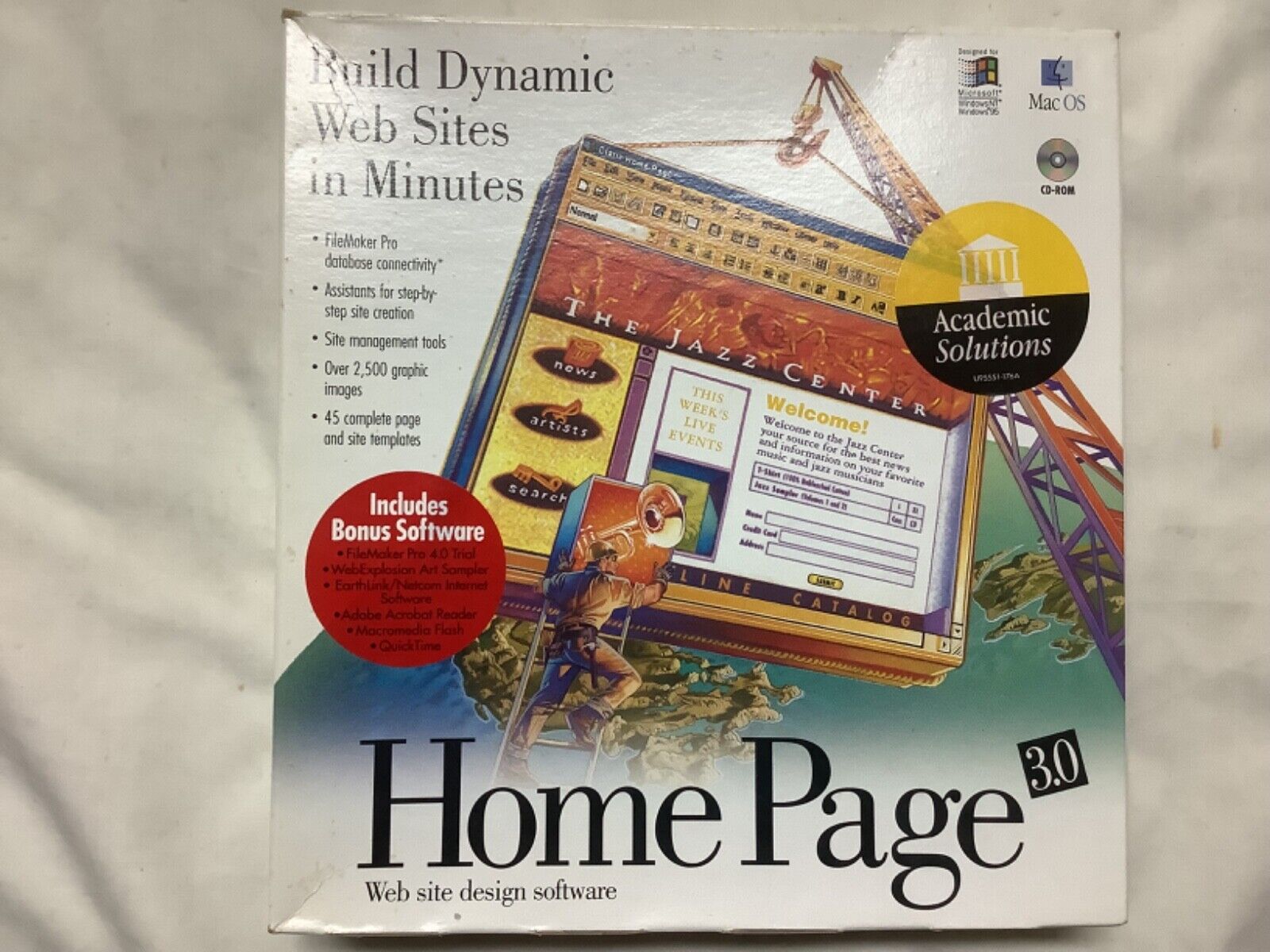 Home Page vintage MAC Software 3.0, 1996-1998